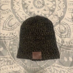 Love your melon slouchy beani black and brown hat
